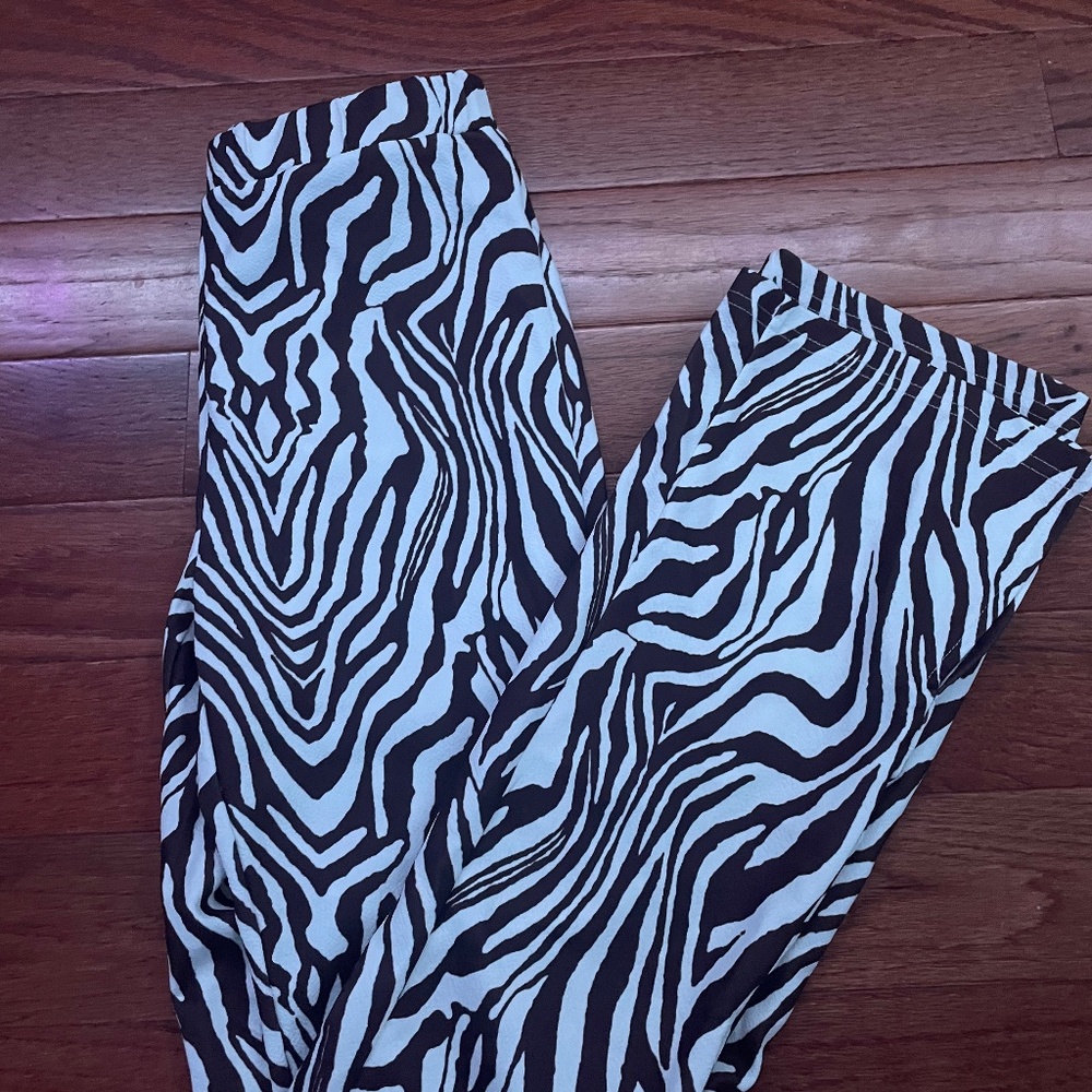 Shein Zebra Flair Pants